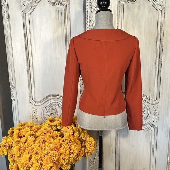 Plex Collection Demure High Collar and Tie Neckline Long Sleeve Top Size 9 - Picture 7 of 13